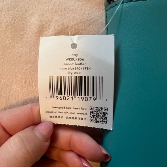 kate spade Ivy Street Amy Crossbody purse bag stone blue nwt - Picture 7 of 8